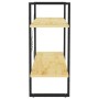 Estantería de 2 niveles madera maciza de pino 80x30x70 cm