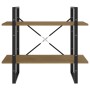 Estantería de 2 niveles madera maciza de pino 80x30x70 cm
