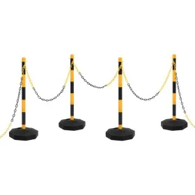 Barrier set with posts and plastic chain 10 m by vidaXL, Road and traffic signs - Ref: Foro24-150957, Price: 68,72 €, Discoun...