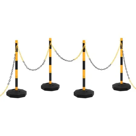 Barrier set with posts and plastic chain 10 m by vidaXL, Road and traffic signs - Ref: Foro24-150957, Price: 68,72 €, Discoun...