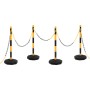Barrier set with posts and plastic chain 10 m by vidaXL, Road and traffic signs - Ref: Foro24-150957, Price: 73,33 €, Discoun...
