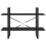 Estantería de 2 niveles madera contrachapada negro 100x30x70 cm