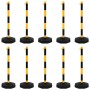 Juego de barrera con postes y cadena plástico 10 m de vidaXL, Señales de carretera y tráfico - Ref: Foro24-150958, Precio: 13...