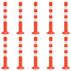 Traffic control bollards 10 units PE 75 cm by vidaXL, Parking signs and fords - Ref: Foro24-150961, Price: 189,33 €, Discount: %