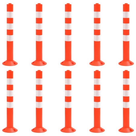 Traffic control bollards 10 units PE 75 cm by vidaXL, Parking signs and fords - Ref: Foro24-150961, Price: 189,33 €, Discount: %