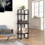 Estantería de 3 niveles madera contrachapada negro 40x30x105 cm en Librerías y estanterías | Comprar online en Foro24