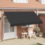 Toldo retráctil de operación manual antracita 400 cm