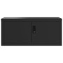 Black steel filing cabinet 90x40x110 cm by vidaXL, Lockers and storage cabinets - Ref: Foro24-3188322, Price: 312,68 €, Disco...