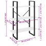 Estantería de madera contrachapada blanco 80x30x105 cm