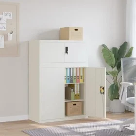White steel filing cabinet 90x40x130 cm by vidaXL, Lockers and storage cabinets - Ref: Foro24-3188311, Price: 373,47 €, Disco...