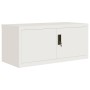 Aktenschrank aus weißem Stahl 90x40x130 cm von vidaXL, Schließfächer und Lagerschränke - Ref: Foro24-3188311, Preis: 391,65 €...