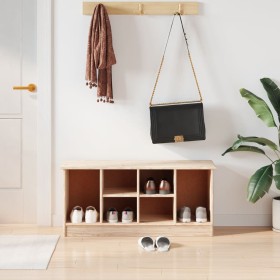 Banco zapatero ALTA madera maciza de pino 100x35x45 cm by vidaXL, Benches for halls and storage - Ref: Foro24-353931, Price: ...