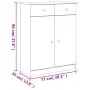 ALTA Schuhschrank aus massivem weißem Kiefernholz 77x35x96 cm von vidaXL, Schuhregale und Schuhorganisatoren - Ref: Foro24-35...