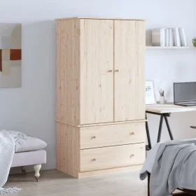 Kleiderschrank ALTA aus massivem Kiefernholz, 90 x 55 x 170 cm von vidaXL, Kleiderschränke - Ref: Foro24-353929, Preis: 360,4...