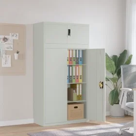 Light gray steel filing cabinet 90x40x180 cm by vidaXL, Lockers and storage cabinets - Ref: Foro24-3188319, Price: 408,59 €, ...