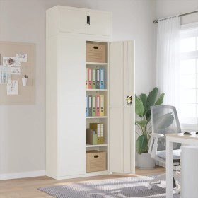 Armario archivador de acero blanco 90x40x240 cm by vidaXL, Lockers and storage cabinets - Ref: Foro24-3188315, Price: 617,78 ...