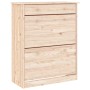 Tall solid pine wood shoe cabinet 77x35x96 cm by vidaXL, Shoe racks and shoe organizers - Ref: Foro24-353923, Price: 133,14 €...