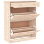 Tall solid pine wood shoe cabinet 77x35x96 cm by vidaXL, Shoe racks and shoe organizers - Ref: Foro24-353923, Price: 133,14 €...