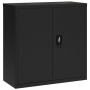 Aktenschrank aus schwarzem Stahl, 90 x 40 x 130 cm von vidaXL, Schließfächer und Lagerschränke - Ref: Foro24-3188323, Preis: ...