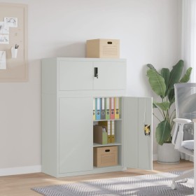 Armario archivador de acero gris claro 90x40x130 cm by vidaXL, Lockers and storage cabinets - Ref: Foro24-3188317, Price: 308...