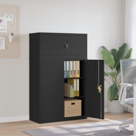 Black steel filing cabinet 90x40x145 cm by vidaXL, Lockers and storage cabinets - Ref: Foro24-3188324, Price: 334,03 €, Disco...