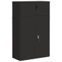Aktenschrank aus schwarzem Stahl 90x40x145 cm von vidaXL, Schließfächer und Lagerschränke - Ref: Foro24-3188324, Preis: 334,0...