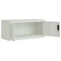 Aktenschrank aus hellgrauem Stahl 90x40x145 cm von vidaXL, Schließfächer und Lagerschränke - Ref: Foro24-3188318, Preis: 341,...