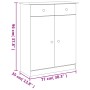 Mueble zapatero ALTA madera maciza de pino 77x35x96 cm de vidaXL, Zapateros y organizadores de calzado - Ref: Foro24-353925, ...