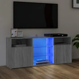 TV cabinet with LED lights Sonoma gray 120x30x50 cm by vidaXL, TV Furniture - Ref: Foro24-815715, Price: 96,98 €, Discount: %