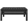 Conjunto de muebles de jardín 3 piezas madera maciza pino negro