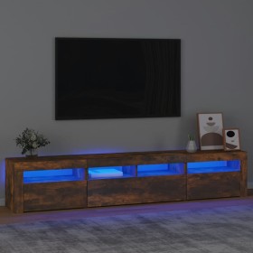 TV-Schrank mit LED-Leuchten, Farbe Eiche geräuchert, 210 x 35 x 40 cm von vidaXL, TV-Möbel - Ref: Foro24-3152735, Preis: 155,...