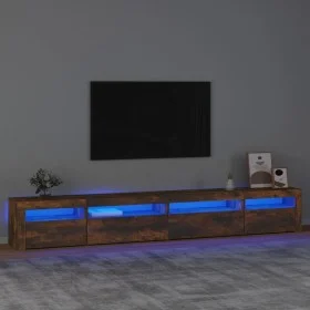 TV-Schrank mit LED-Leuchten, geräucherte Eiche, 270 x 35 x 40 cm von vidaXL, TV-Möbel - Ref: Foro24-3152751, Preis: 182,96 €,...