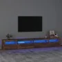 Mueble de TV con luces LED roble ahumado 270x35x40 cm de vidaXL, Muebles TV - Ref: Foro24-3152751, Precio: 182,70 €, Descuent...
