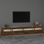 TV-Schrank mit LED-Leuchten, geräucherte Eiche, 270 x 35 x 40 cm von vidaXL, TV-Möbel - Ref: Foro24-3152751, Preis: 186,52 €,...