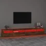 TV cabinet with LED lights smoked oak 270x35x40 cm by vidaXL, TV Furniture - Ref: Foro24-3152751, Price: 182,70 €, Discount: %