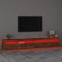 TV-Schrank mit LED-Leuchten, geräucherte Eiche, 270 x 35 x 40 cm von vidaXL, TV-Möbel - Ref: Foro24-3152751, Preis: 186,52 €,...