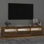 TV cabinet with LED lights smoked oak color 180x35x40 cm by vidaXL, TV Furniture - Ref: Foro24-3152759, Price: 128,55 €, Disc...