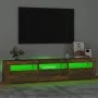 TV cabinet with LED lights smoked oak color 180x35x40 cm by vidaXL, TV Furniture - Ref: Foro24-3152759, Price: 128,55 €, Disc...