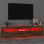 TV-Schrank mit LED-Leuchten, Farbe Eiche geräuchert, 180 x 35 x 40 cm von vidaXL, TV-Möbel - Ref: Foro24-3152759, Preis: 133,...