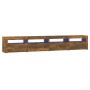 Mueble de TV con luces LED color roble ahumado 240x35x40 cm de vidaXL, Muebles TV - Ref: Foro24-3152767, Precio: 165,94 €, De...