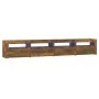 Mueble de TV con luces LED color roble ahumado 240x35x40 cm de vidaXL, Muebles TV - Ref: Foro24-3152767, Precio: 155,04 €, De...