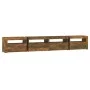 TV cabinet with LED lights smoked oak color 240x35x40 cm by vidaXL, TV Furniture - Ref: Foro24-3152767, Price: 155,04 €, Disc...
