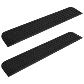 Rampas de umbral goma 2 uds 110x21x2,5 cm de vidaXL, Señales de carretera y tráfico - Ref: Foro24-150971, Precio: 51,79 €, De...
