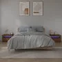Mesitas de noche con LED 2 uds color roble ahumado de vidaXL, Mesitas de noche - Ref: Foro24-3144972, Precio: 94,45 €, Descue...