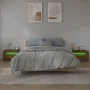Mesitas de noche con LED 2 uds color roble ahumado de vidaXL, Mesitas de noche - Ref: Foro24-3144972, Precio: 94,45 €, Descue...