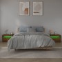 Nightstands with LED 2 pcs smoked oak color by vidaXL, Nightstands - Ref: Foro24-3144972, Price: 97,19 €, Discount: %