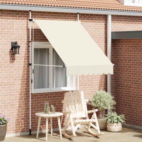 Toldo retráctil de operación manual 150 cm crema Toldo retráctil de operación manual 150 cm crema