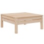 Muebles de jardín 3 piezas madera maciza pino con cojines crema