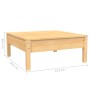 Muebles de jardín 3 piezas madera maciza pino con cojines crema