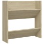 Zapatero de pared madera contrachapada roble Sonoma 60x18x60 cm en Zapateros y organizadores de calzado | Comprar online en Foro